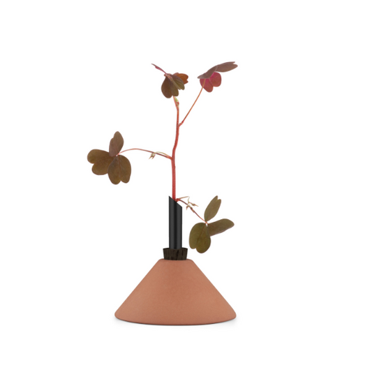 consilium vase - terracotta black medium