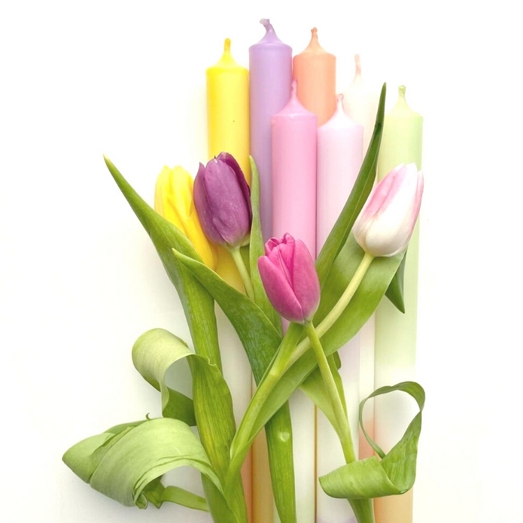 dip dye candle - spring/summer mix