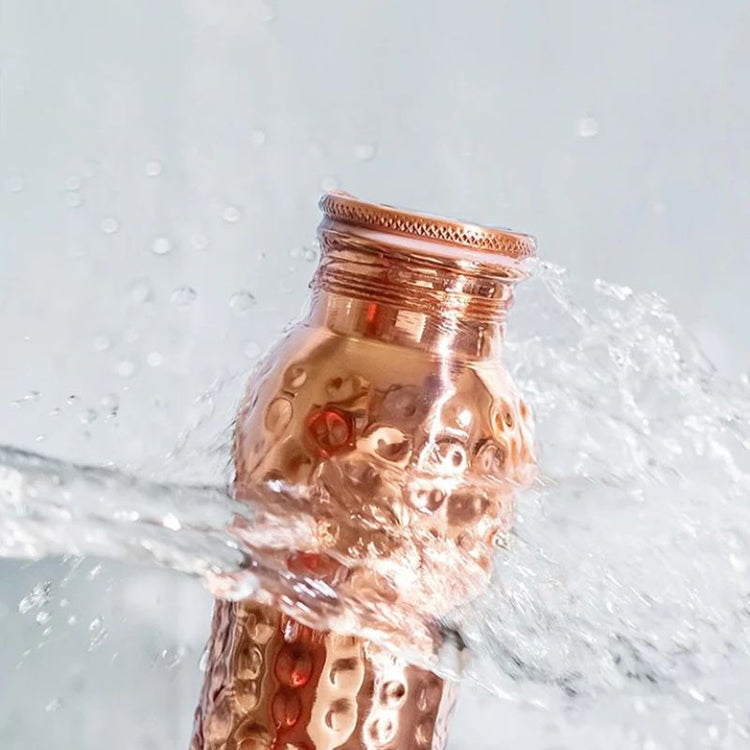 Forrest & Love - copper water bottle - curve hammered - 900 ml