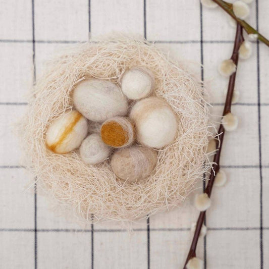 jurianne matter - NEST woolen eggs - natural