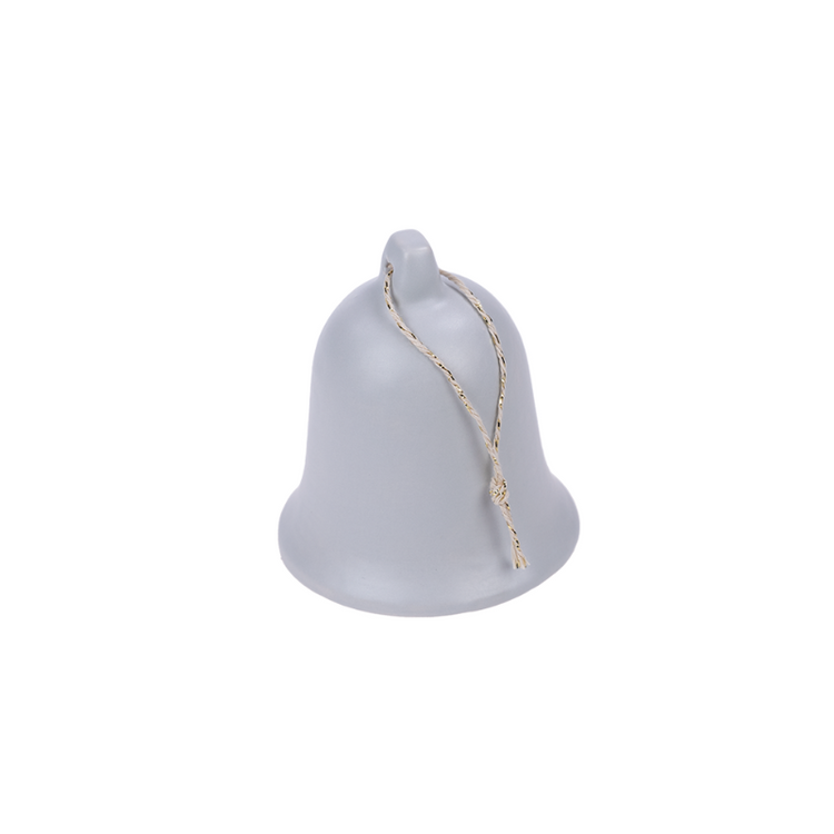 Christmas bell ceramic - grey