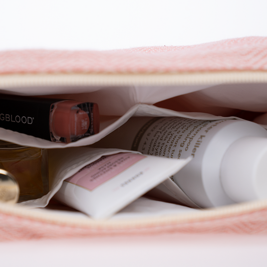 toiletry bag facet - m - dusty pink