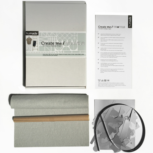 humade - create me - textielsticker - zilver
