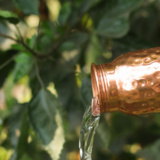 Forrest & Love - copper water bottle - curve hammered - 600 ml