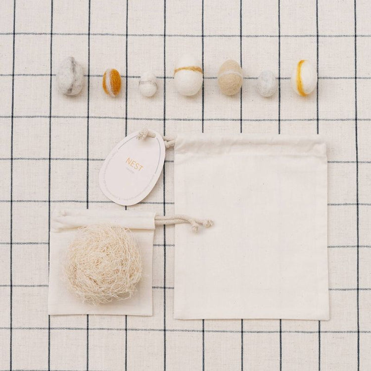 jurianne matter - NEST woolen eggs - natural
