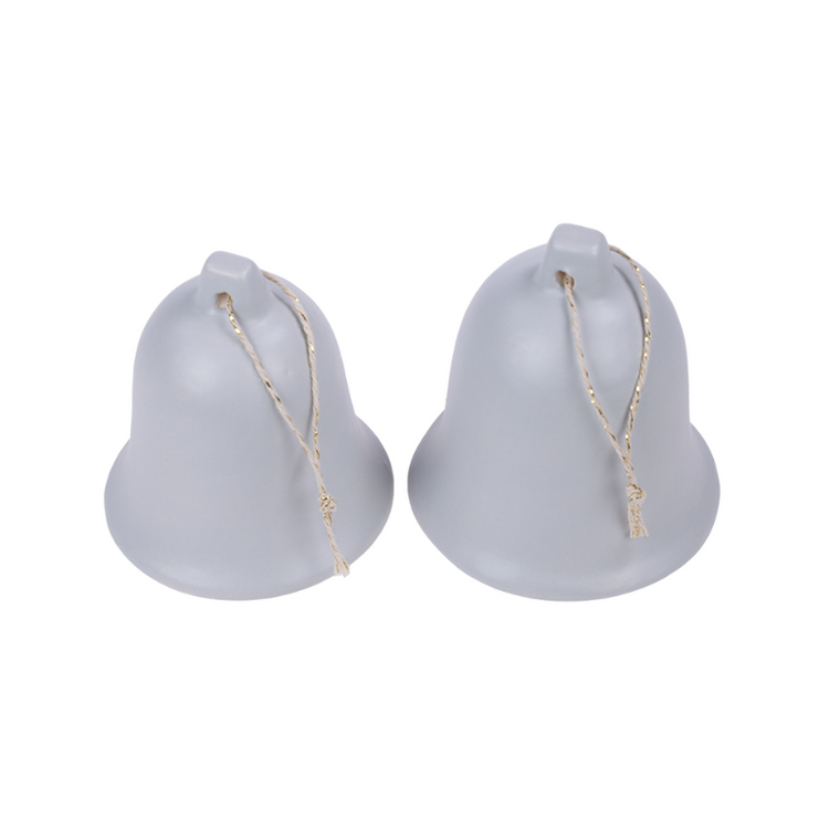 Christmas bell ceramic - grey