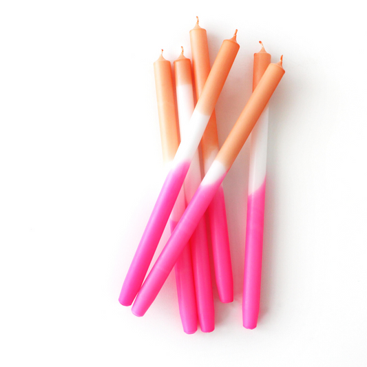 mo man tai - dip dye candle - poppy punch