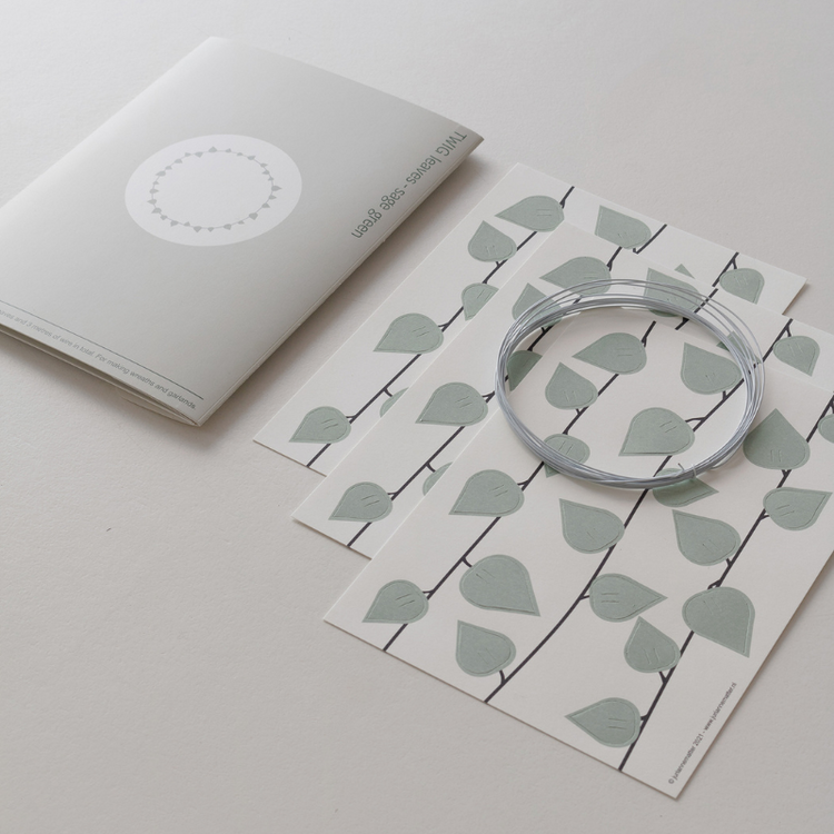 jurianne matter - twig leaves - sage green