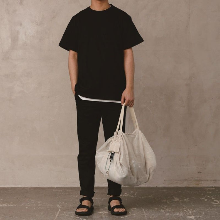 shupatto - foldable bag - mesh compact - sand
