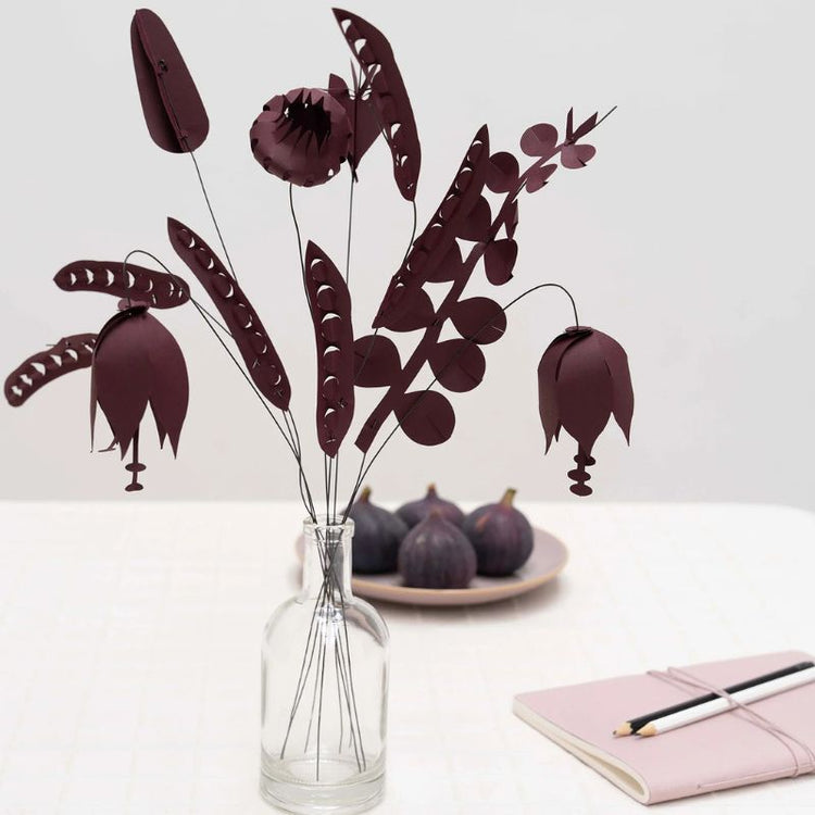 jurianne matter - field  flowers - merlot
