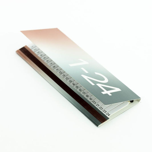 matchbook advent calendar - foggy maroon