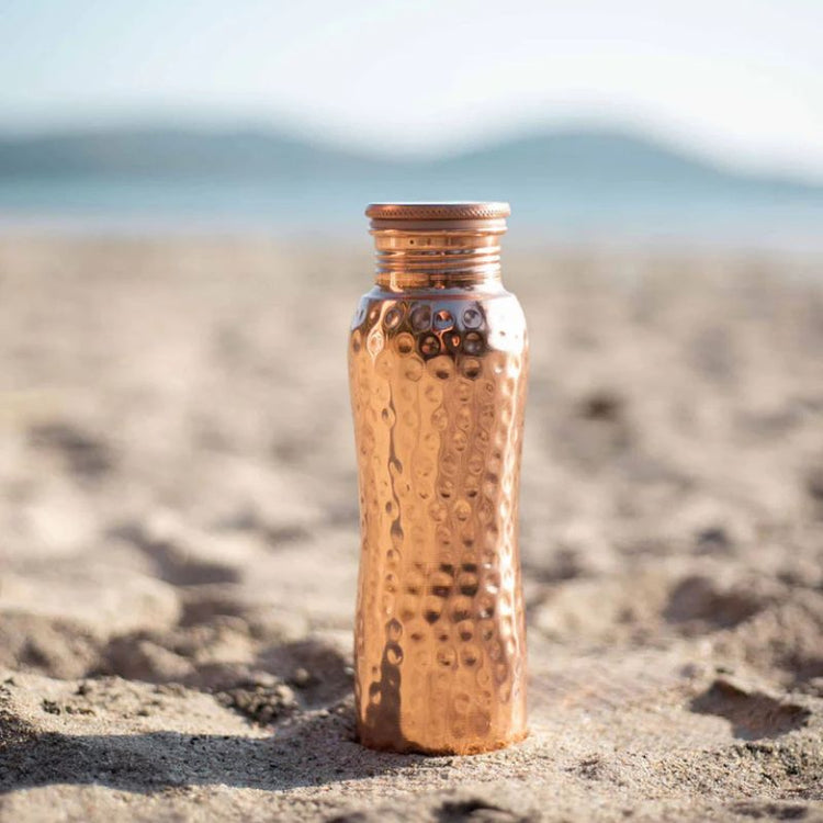 Forrest & Love - copper water bottle - curve hammered - 600 ml