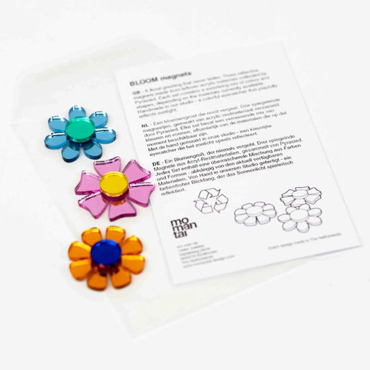 mo man tai - bloom magnets - set van 3