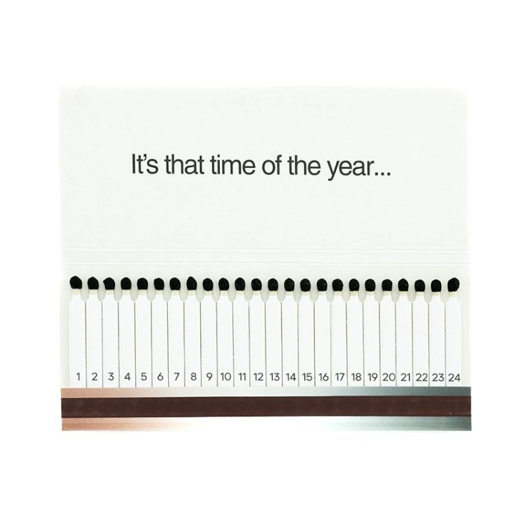 matchbook advent calendar - foggy maroon