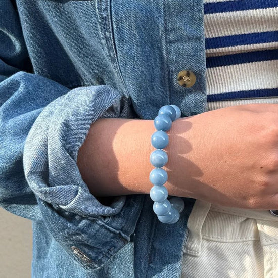 soï - chunky armband - aquamarijn gestyled