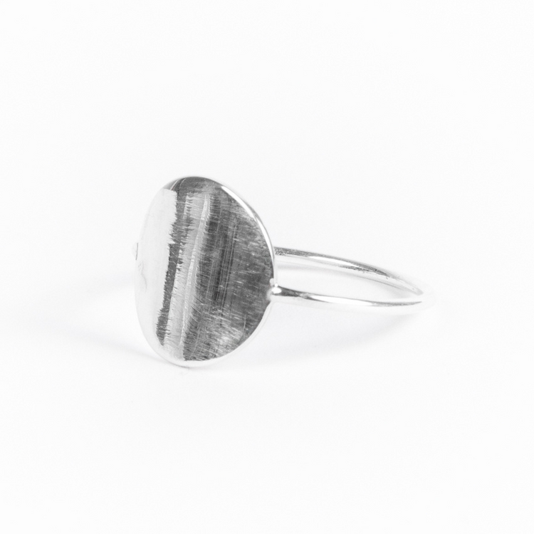 ring geometry coin - zilver