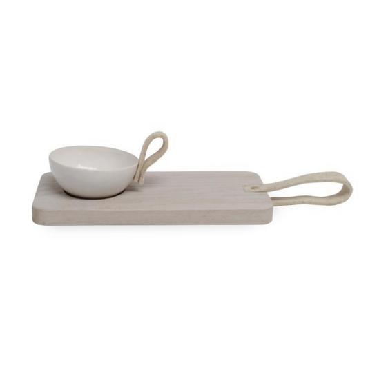 wooden cutting board - white