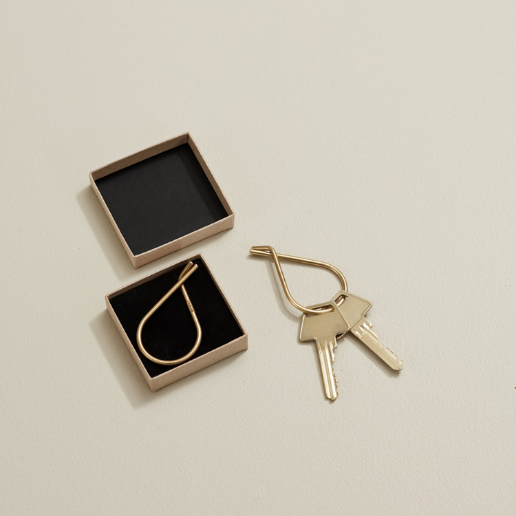 moebe key ring - brass