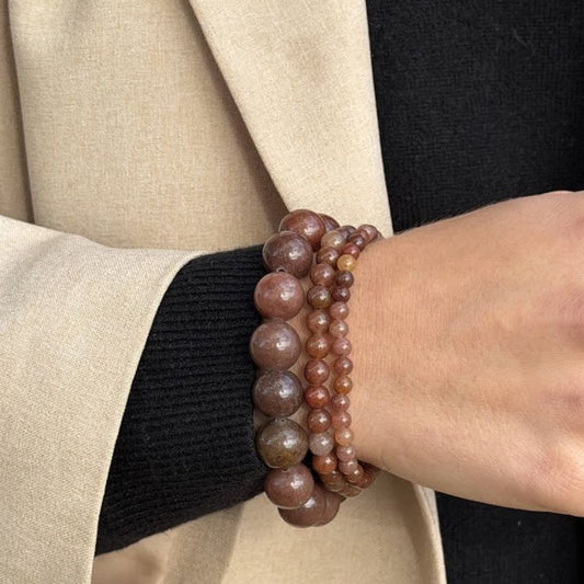 soï - essential armband - paarsbruine aventurijn