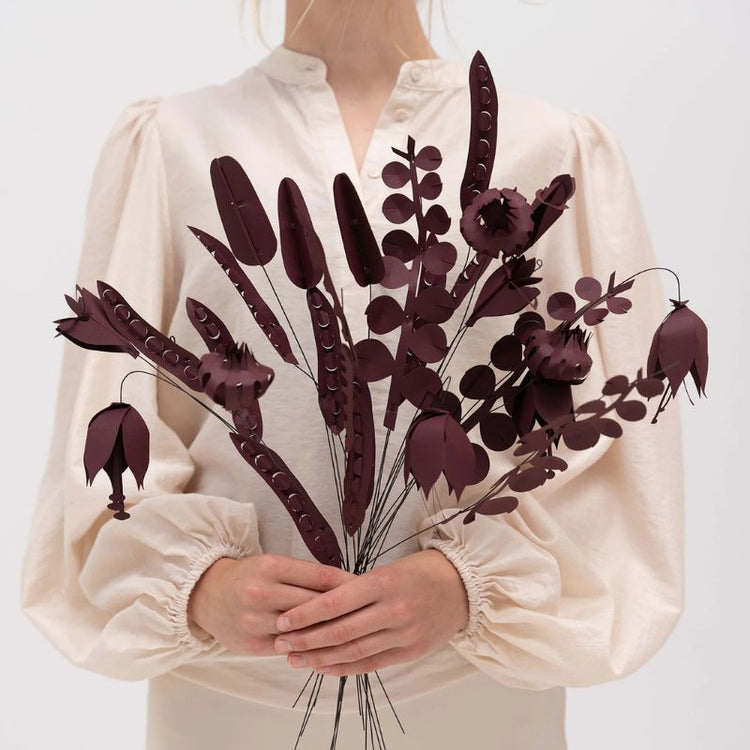 jurianne matter - field  flowers - merlot