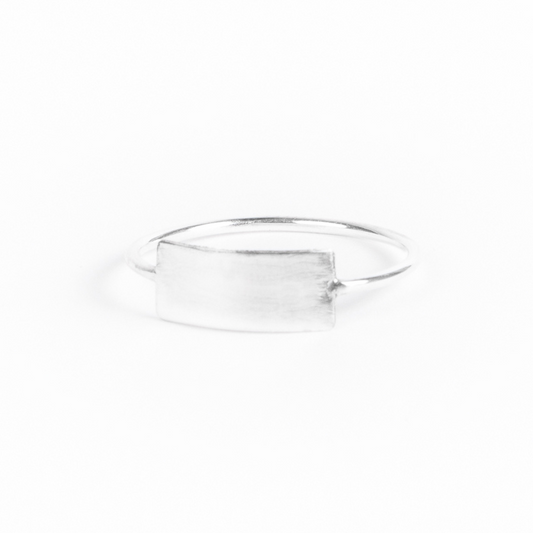 ring geometry rectangle - goud