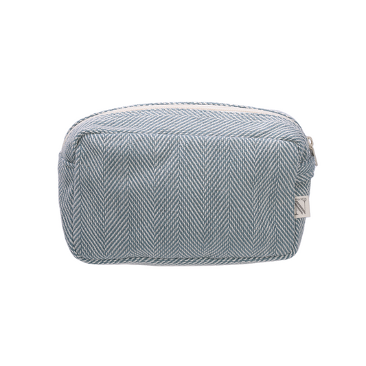 toiletry bag herringbone - m - celadon