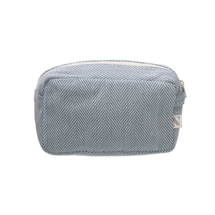 toiletry bag herringbone - m - celadon