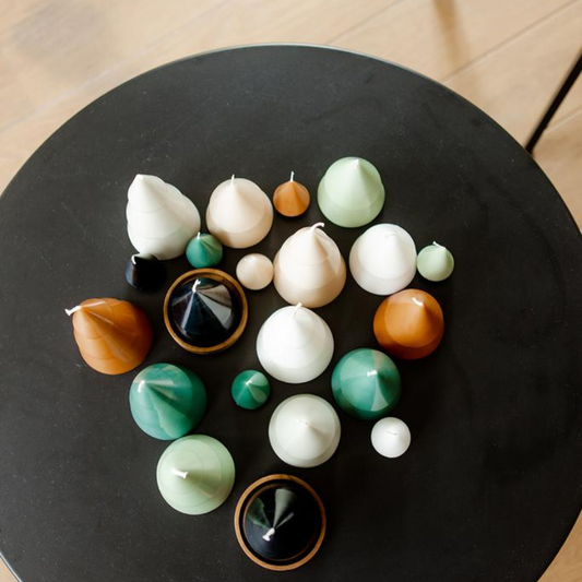 Christmas tree candle - black - L