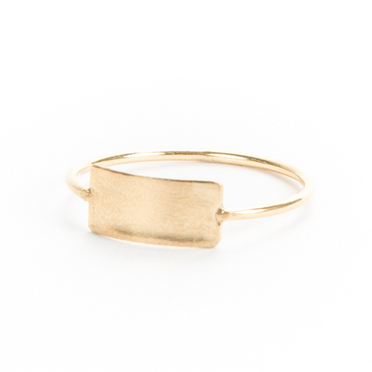 ring geometry rectangle - goud