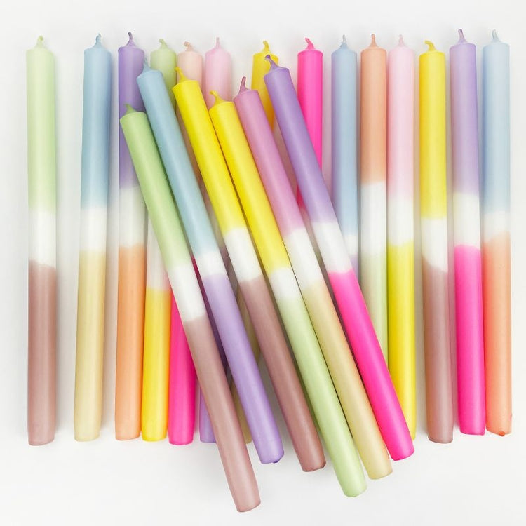 dip dye candle - spring/summer mix